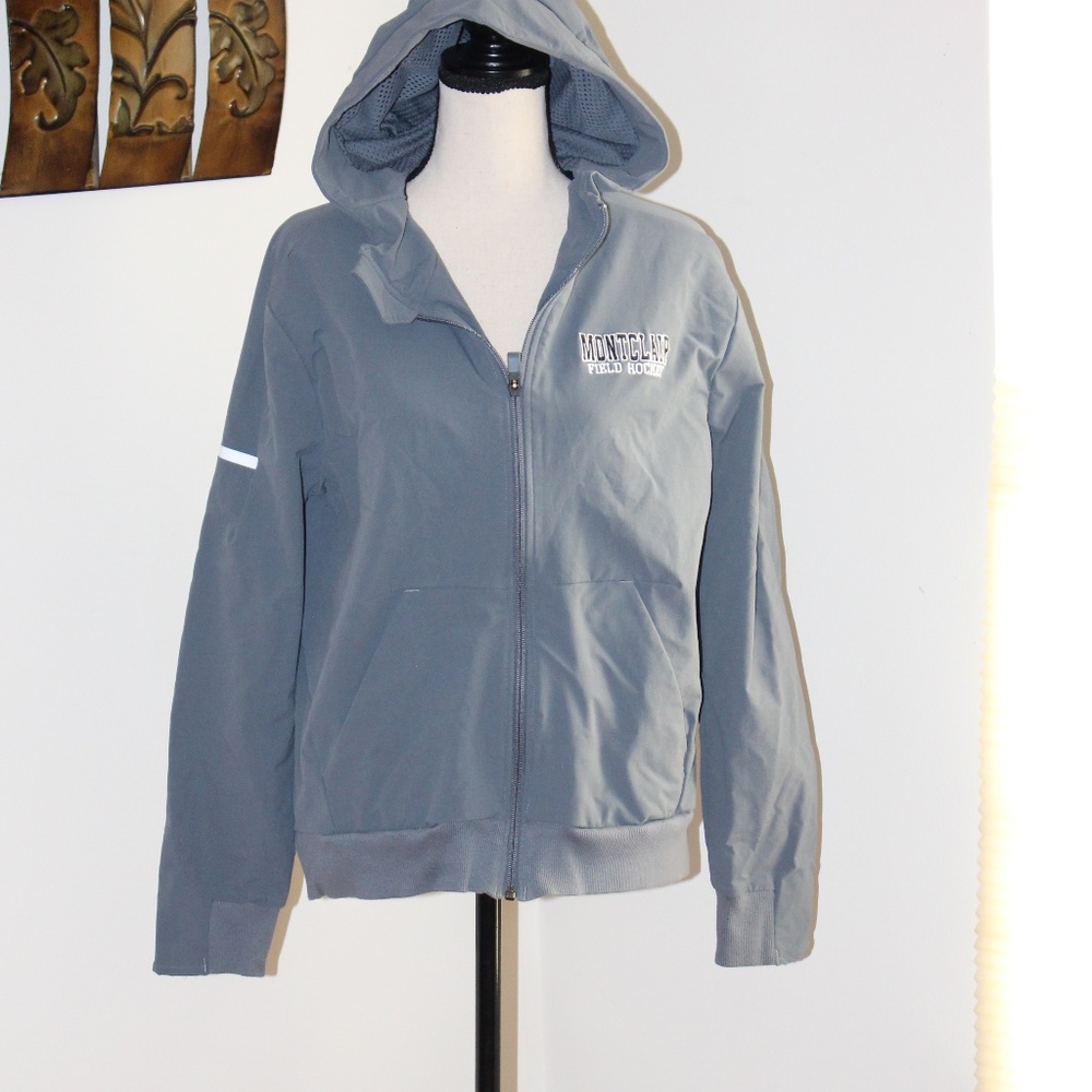 Montclair Field Hockey, Adidas zips up hooded light weight jacket